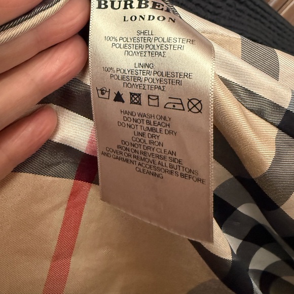 Burberry London Black Insulated Trench Coat Nova Check Packaway Hood US 2 - Picture 9 of 10